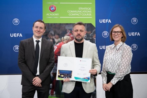 UEFA awards diploma to Qarabag’s head of press service